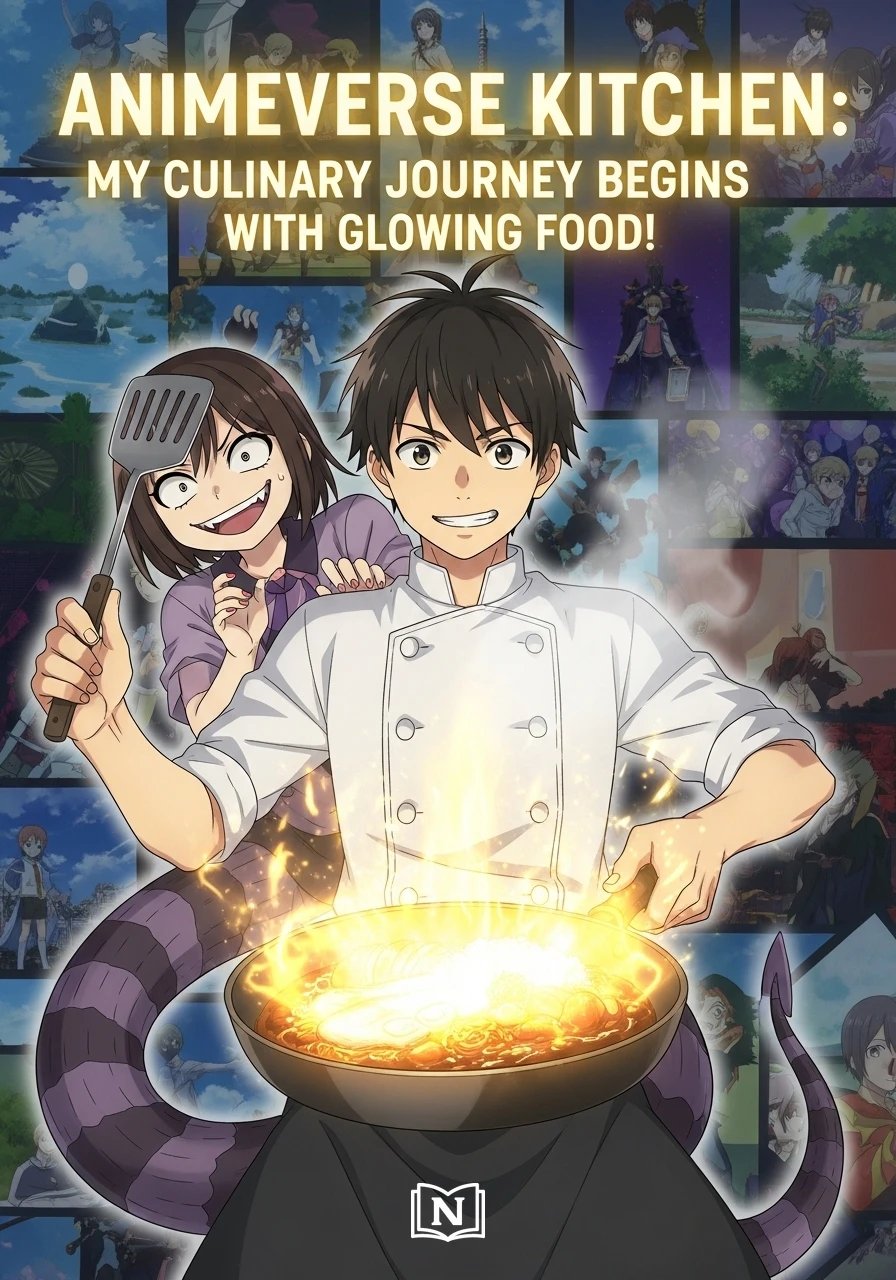 Cover of Animeverse Kitchen: My Culinary Journey Begins with Glowing Food! Novel