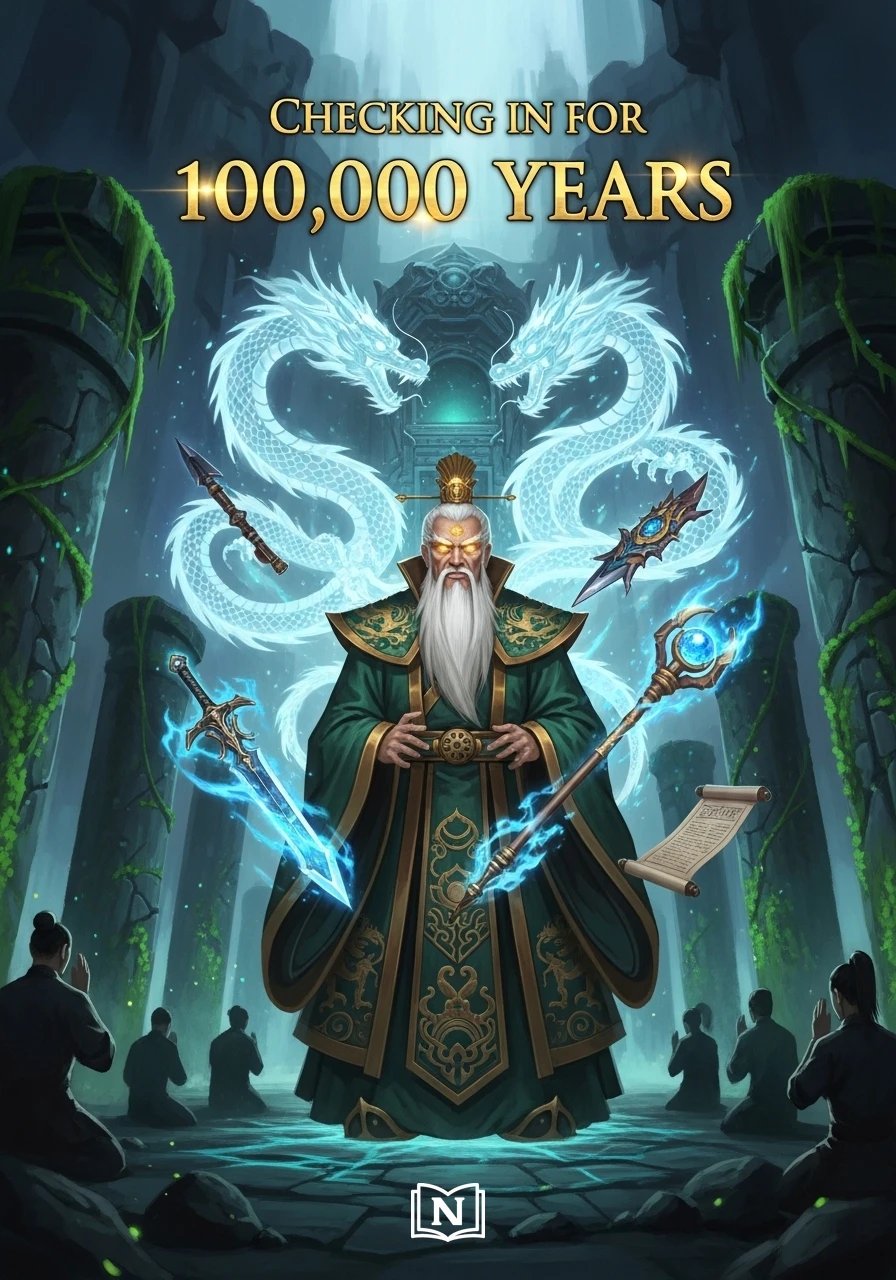 Cover of Checking in for 100,000 Years Novel