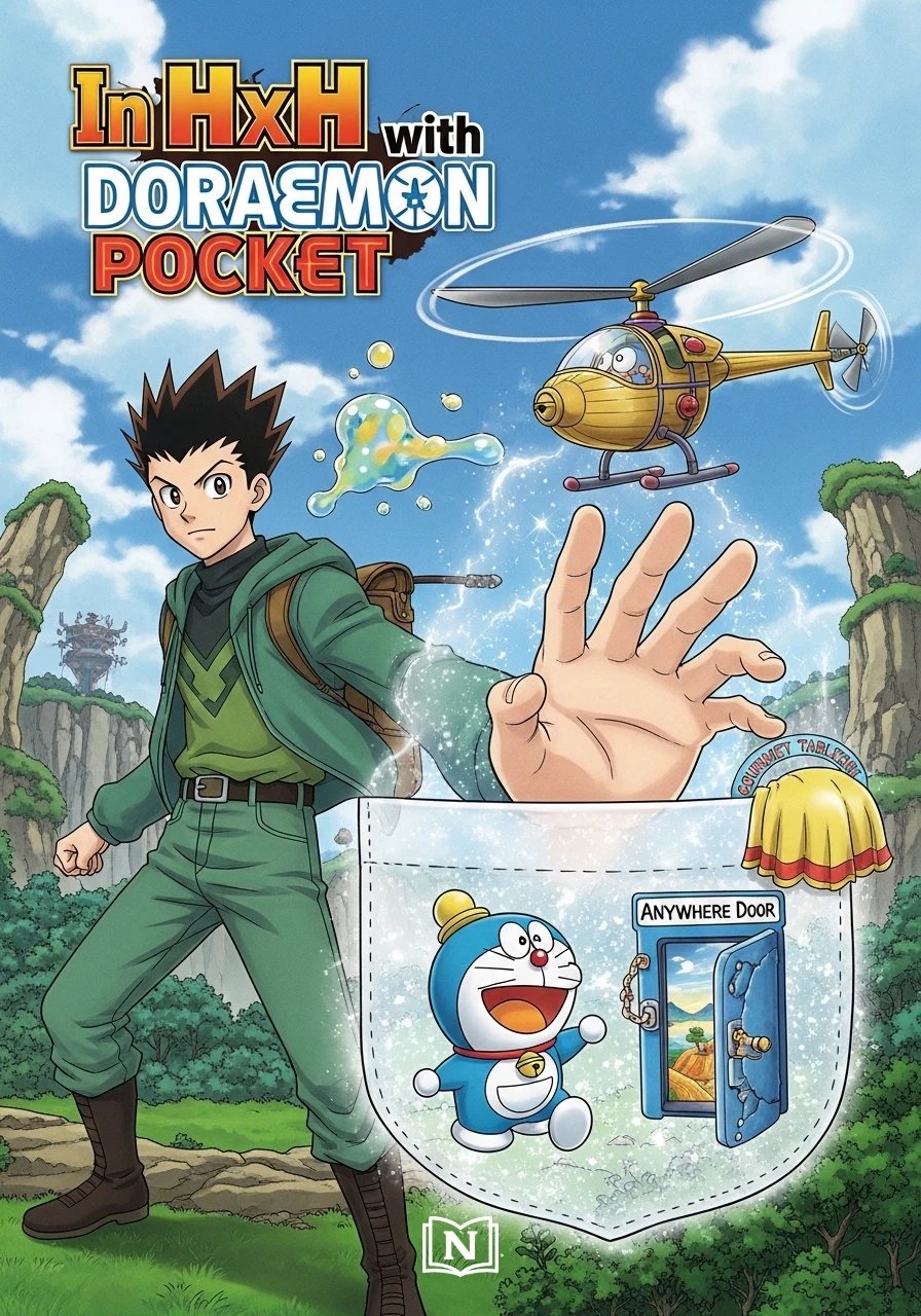 Cover of In HxH with Doraemon Pocket Novel