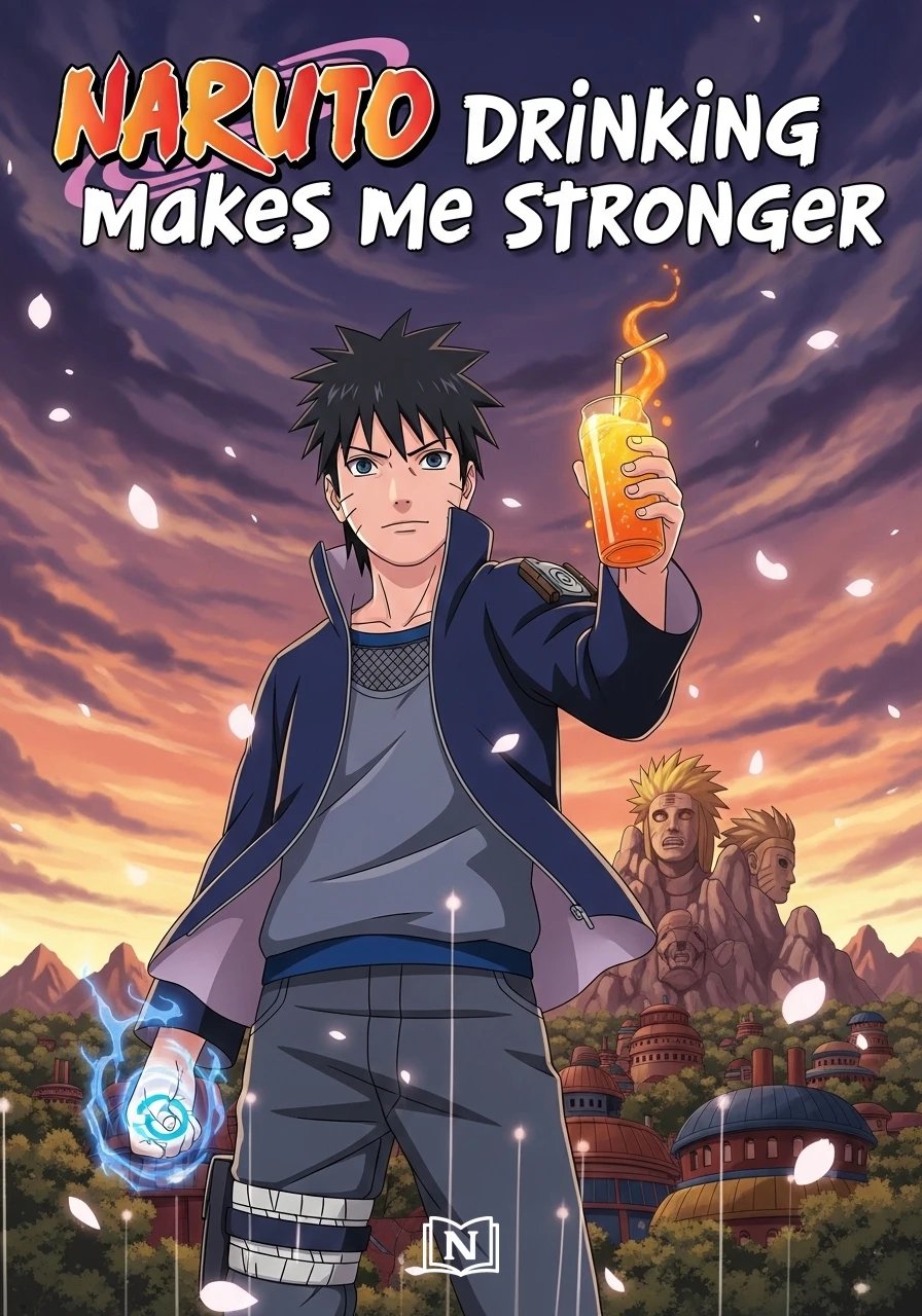 Cover of Naruto drinking makes me stronger Novel