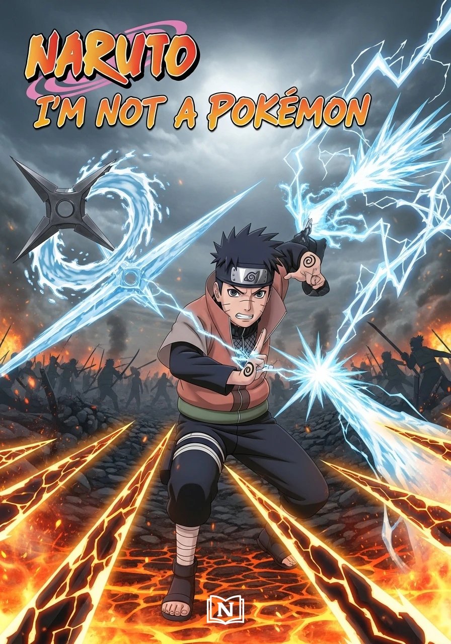 Cover of Naruto: I'm Not a Pokémon Novel