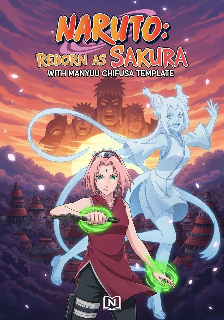 Cover of Naruto: Reborn as Sakura with Manyuu Chifusa Template