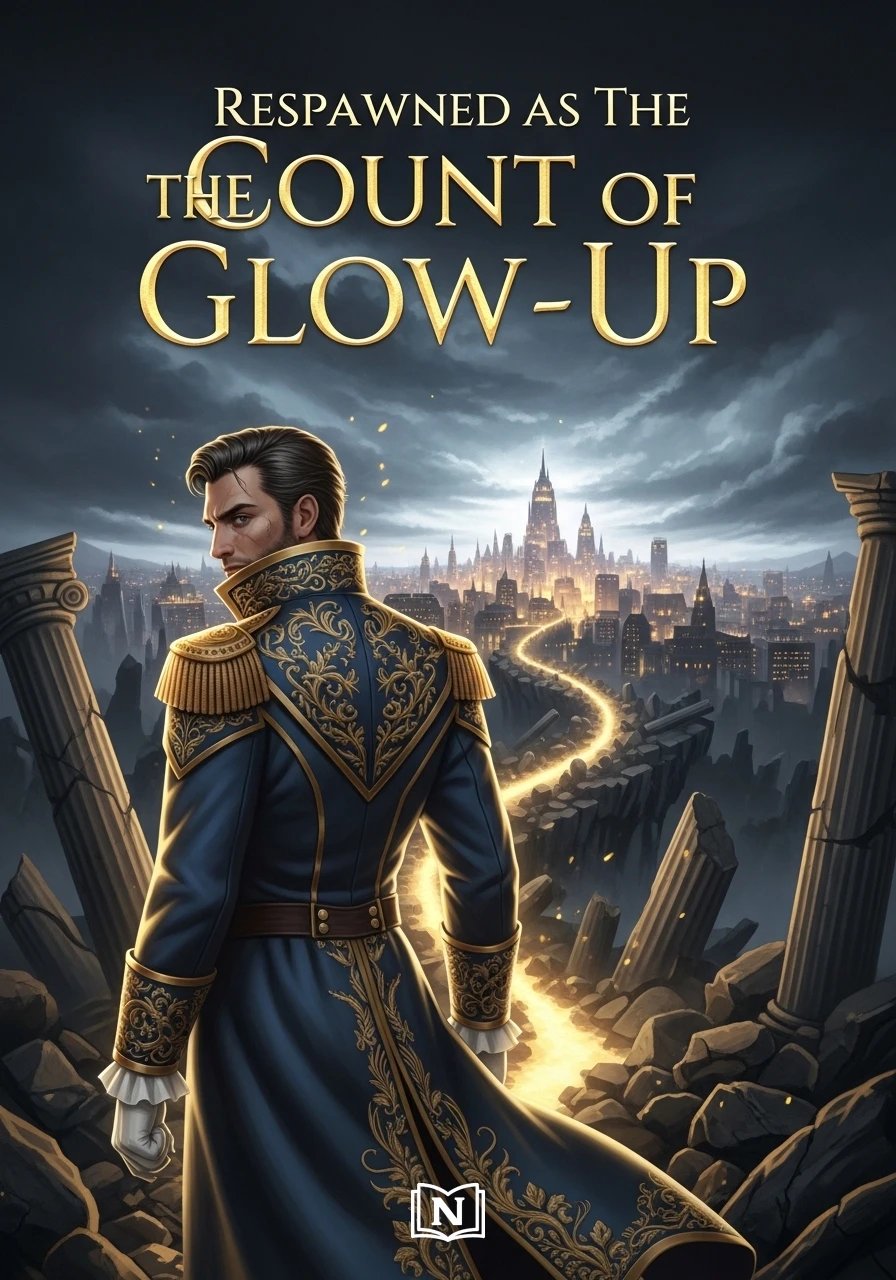 Cover of Respawned as The Count of Glow-Up Novel