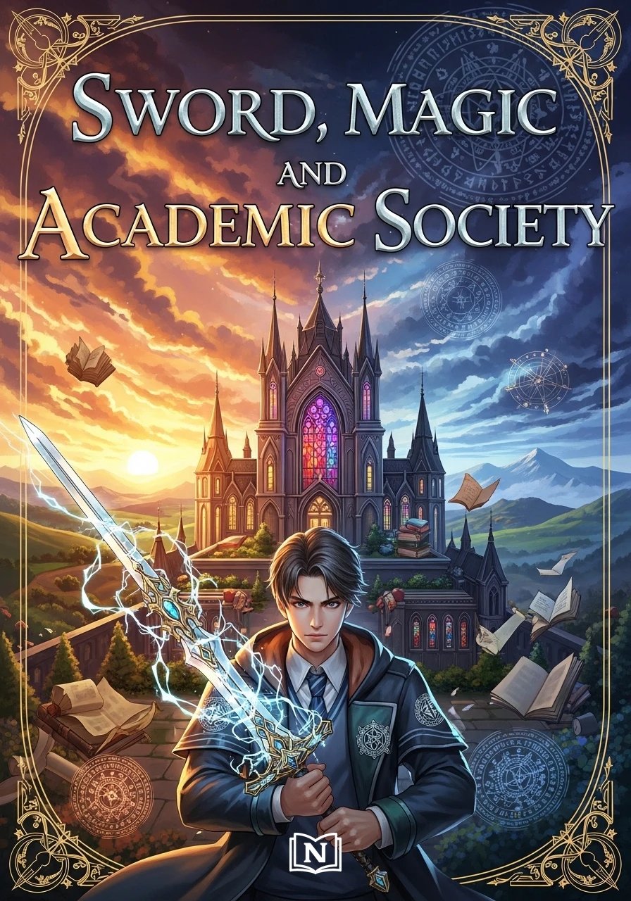 Cover of Sword, Magic and Academic Society Novel
