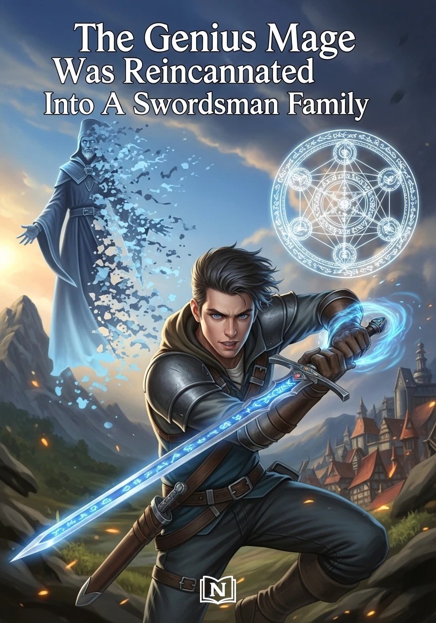 Cover of The Genius Mage Was Reincarnated Into A Swordsman Family Novel