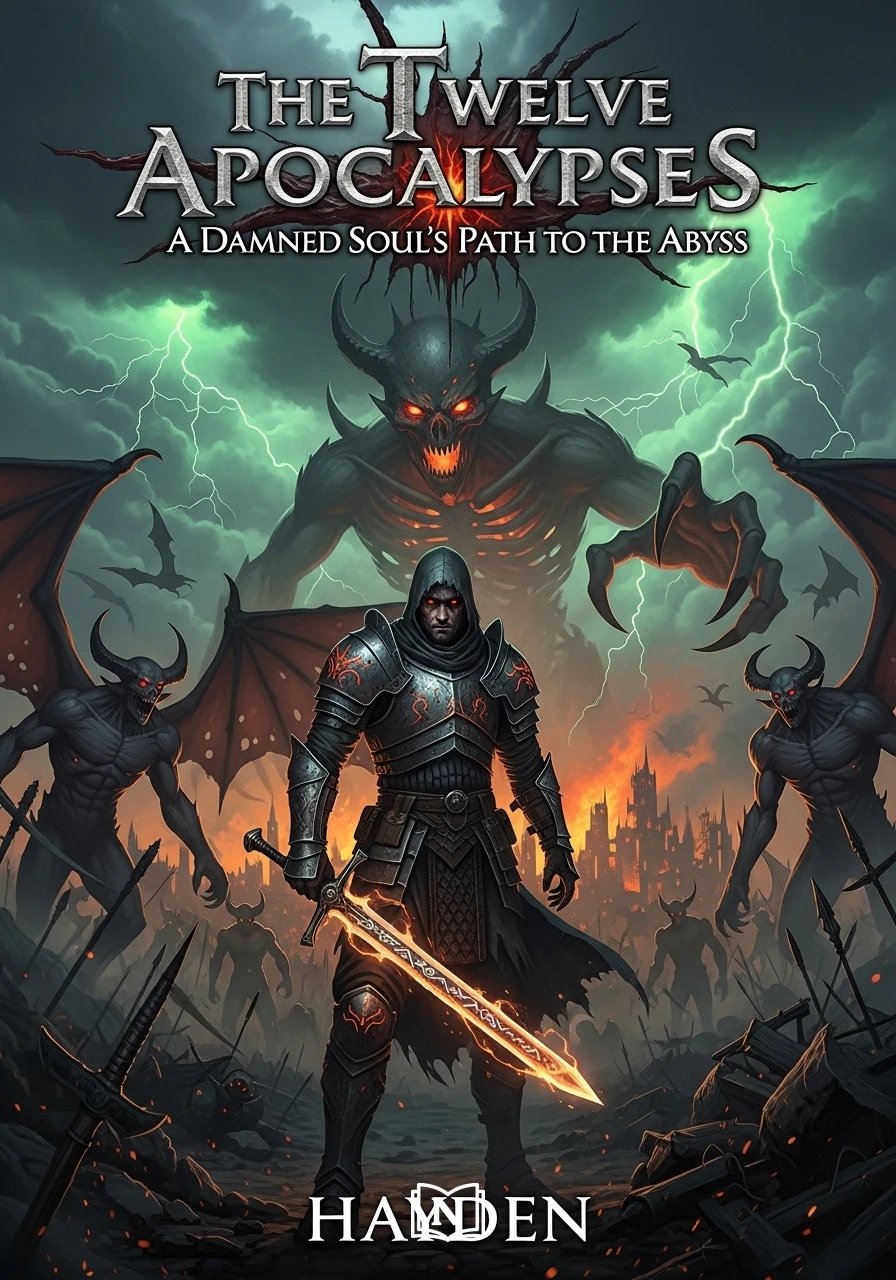 Cover of The Twelve Apocalypses: A Damned Soul's Path to the Abyss Novel