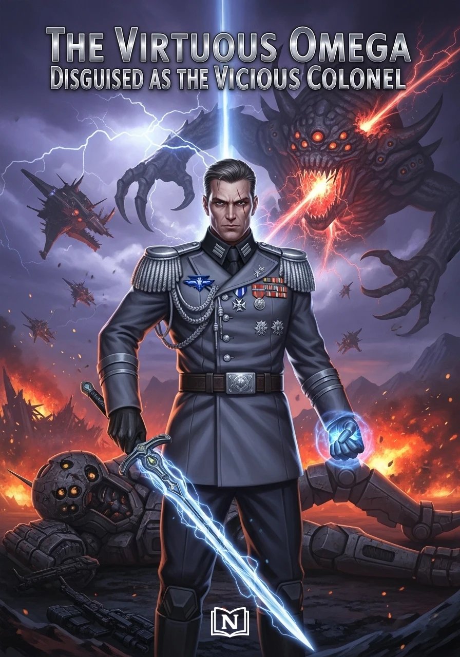 Cover of The Virtuous Omega Disguised as the Vicious Colonel Novel